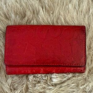 Vivian Westwood Leather Key Holder Case Red 6 Hook Keyring
